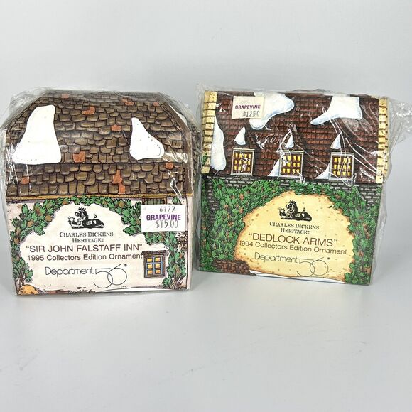 2x NEW Dept 56 Charles Dickens Heritage Ornament 95 SIR JOHN INN 94 Dedlock Arms - Picture 9 of 13